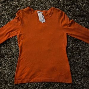Long sleeve orange top
